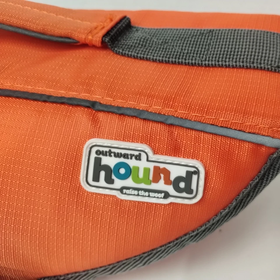 L Outward Hound 狗救生衣小号橙色灰色安全背心可调节 — 第 2/4 张图片