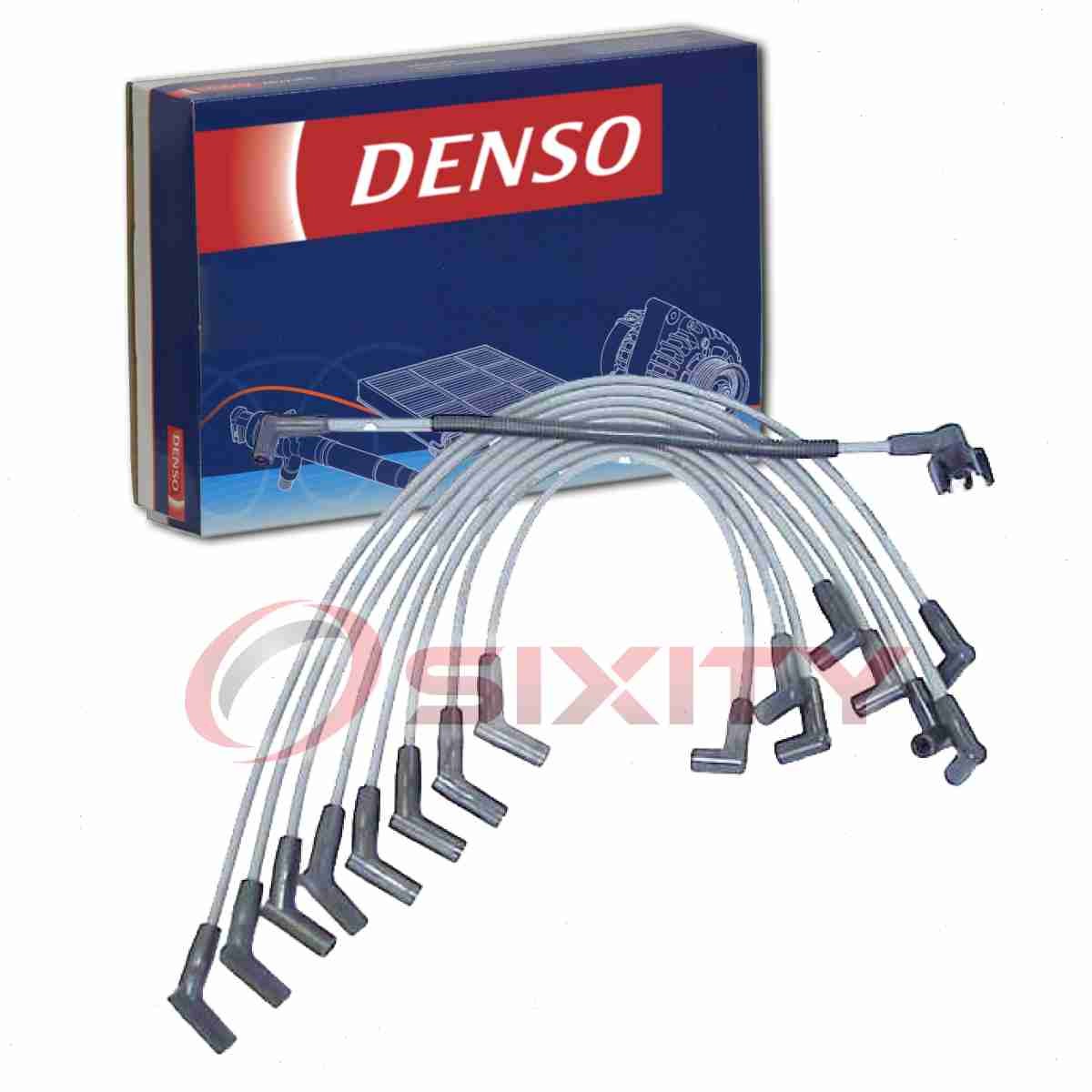 Denso Spark Plug Wire Set for 1988-1997 Ford F-350 5.8L V8 Ignition Plugs lt
