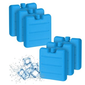 Mini Kühlakku 6er Set - 8x7 cm - Eis Pack Kühl Element klein f. Brotdose Camping