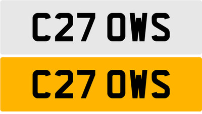C27 OWS COW COWS COWIE CROWS CROW NEAT OLD 3X3 PRIVATE NUMBER PLATE