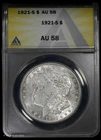 1921-S $1 Morgan Silver Dollar ANACS AU 58