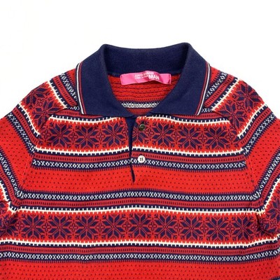 junya watanabe CDG Pink Label Womens 2005 Winter Knit Polo junya watanabe CDG Pink Label Womens 2005 Winter Knit Polo