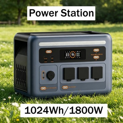 Portable Power Station 1024Wh for Camping Road Trip Outdoors Expedition Mobile