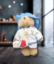 🧸 Vintage Paddington Bear Plush Tennis Outfit Eden Toys 1975 Tagged 13"