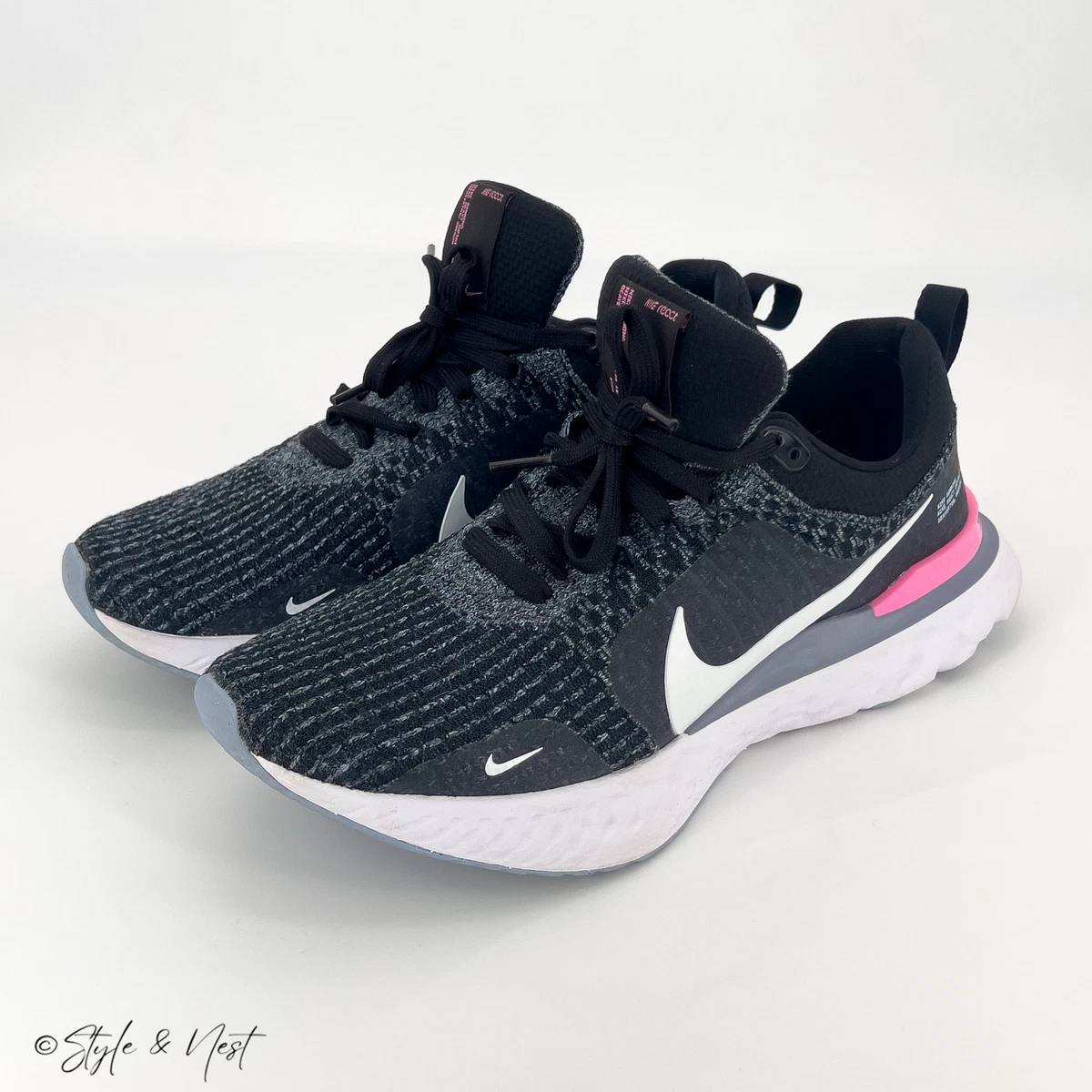 Preços baixos em Nike React Infinity Run Flyknit Black White | eBay