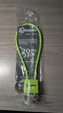 Lockdown 15" Cable Lock Neon Green With 2 Keys NEW US SHIPPING
