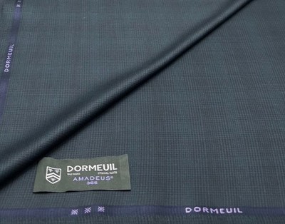 Grün karierter Amadeus 365 Wollstoff Anzugstoff von Dormeuil 3,50m x 1,50m