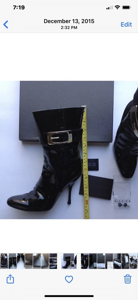 Botas de cuero auténticas Gucci talla 8,5 Foto 4 de 4