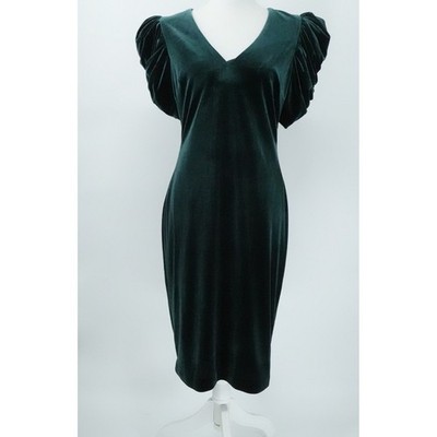 Badgley Mischka Dress Womens 10 Green Velvet Puff Sleeve Sheath Holiday Event | eBay Badgley Mischka Dress Womens 10 Green Velvet Puff Sleeve Sheath Holiday Event | eBay