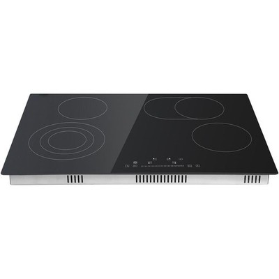 SKYSHALO 30 in Electric Cooktop 4 Burner Black Touch Control 9 Power Levels