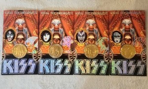 Vintage 1998 KISS Psycho Circus Official Tour Commemorative Coin Set ✨Complete 4