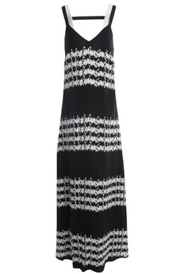 THAKOON ADDITION SCHWARZES SEIDENMAXIKLEID US 4 UK 8