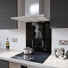 Glass Splashbacks Black Coffee Cup Glass and Accessories - Made By Premier Range