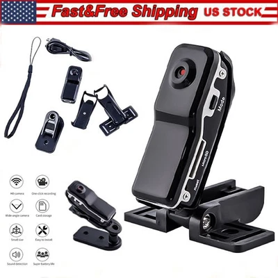 Mini Police Body Camera HD 1080P Video DVR Clip IR Night Cam Camcorder US