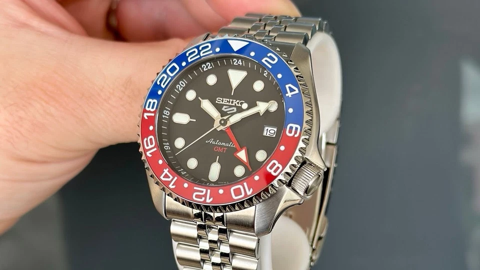 GMT Pepsi Style Diver Mod Kit 40mm Case for Seiko NH34/35/36 SS Jubilee - Image 3 of 4