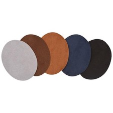 Iron On Elbow Patches Oval PU Leather Repair Kit Kids Adult 10 PCS