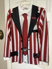 Faux Real Suit And Tie Long Sleeve Sz S Shirt Georgia Bulldogs UGA NCAA