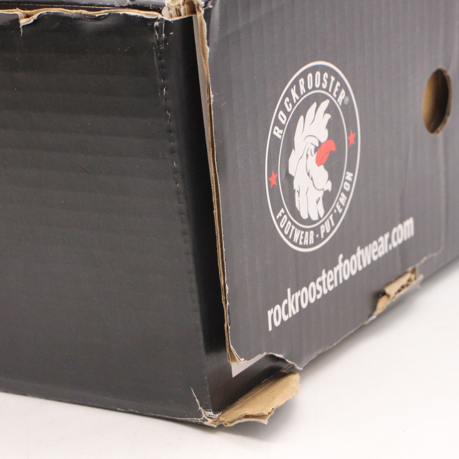 NWD RockRooster 6" Men's 12 Wide Comfort Composite Toe Slip on Work Black Boots