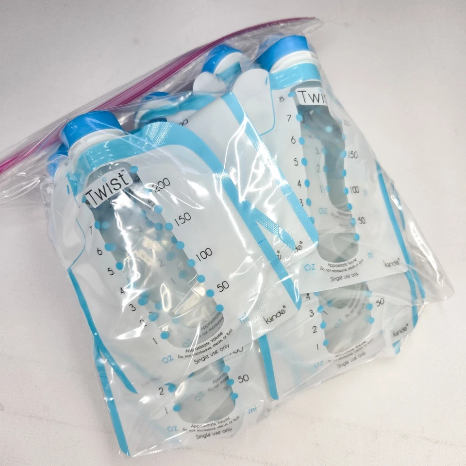 Kiinde Twist Squeeze Natural Feeding Bottles Nipple Covers Bags Bundle Lot - Image 4 of 4