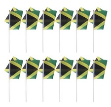 100Pcs Handheld Jamaica Flags Mini Small Jamaican Party Flags on Stick