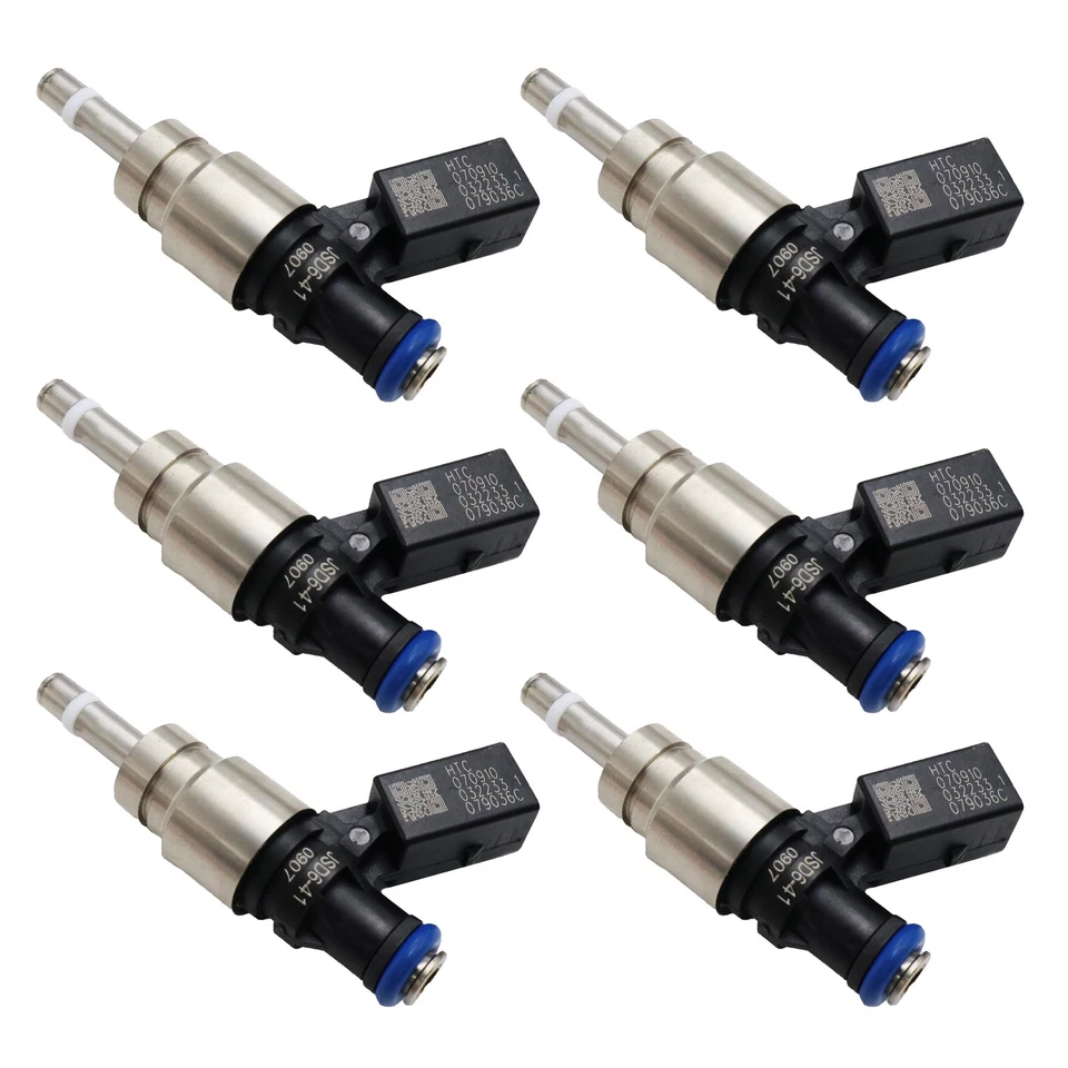 06E906036C New 6x Fuel Injector For 2008-2011 Audi A4 A5 A6 Q5 Quattro 3.2L Foto 2 de 4