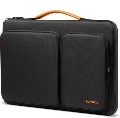 Tomtoc Versatile 360 Protective Laptop Case Plush Lining Padded Black