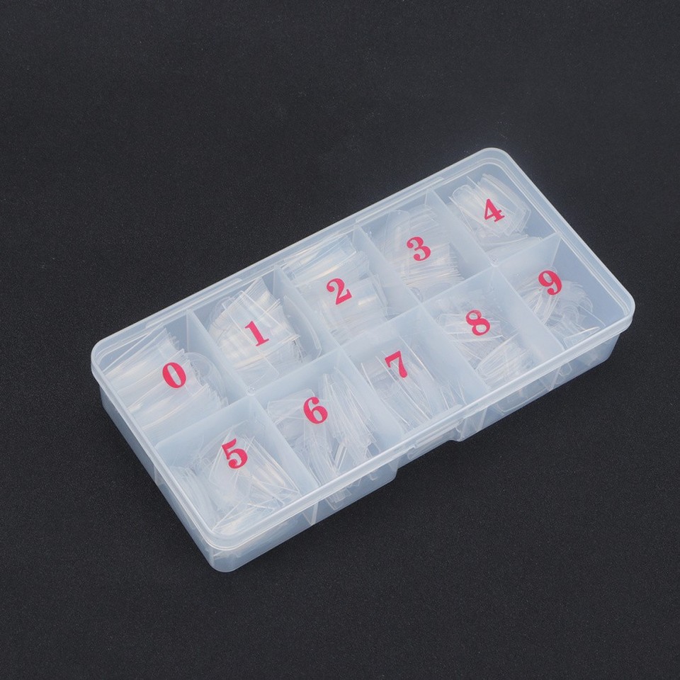 500 Pcs French Manicure Strips Transparent Nail Stickers Clear Fake ...