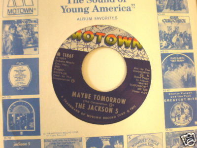 EARLY Michael Jackson 5 Five Motown 45 1186 Maybe Tomor - Picture 1 of 1
