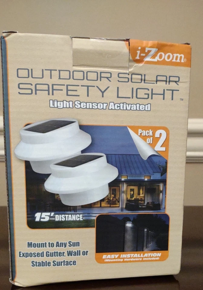 i-ZOOM Outdoor Solar Safety Light. Set of 2. GJl - Image 3 of 4