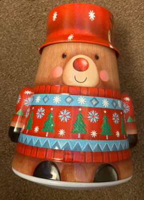 ROLY POLY TEDDYBÄR WEIHNACHTSMOTIV KEKS-/GESCHENKDOSE. Sehr guter Zustand - neu