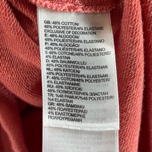 The North Face Top Womens Sz S Terry Crewneck Dolman Sleeve Cotton Blend Orange - Picture 8 of 10