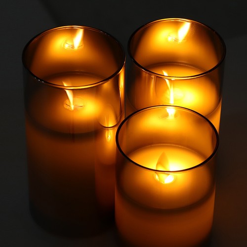 Flameless Candles Battery Operated Real Wax Flickering Electric LED Candle Set - Picture 19 of 40