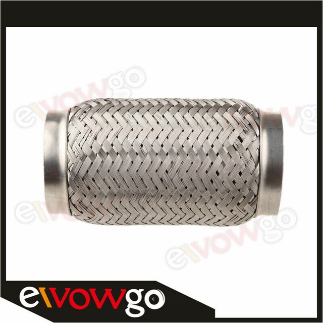 3" inch ID Stainless Steel Exhaust Flex Pipe 6" Length Coupling