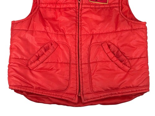 Vintage 70s Sears XL Orange Puffer Vest North American Hunting Club Patch - Picture 9 of 19