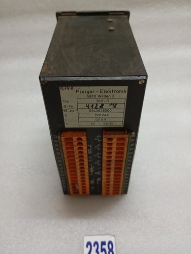 PLEIGER-ELEKTRONIK 5810 WITTEN 3 PANEL TYP 362-D 22OV CONTROLLER - Picture 3 of 6
