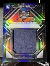 2021 Justin Fields Panini Obsidian Orange Volcanic Rookie Patch #VM-JF 41/75