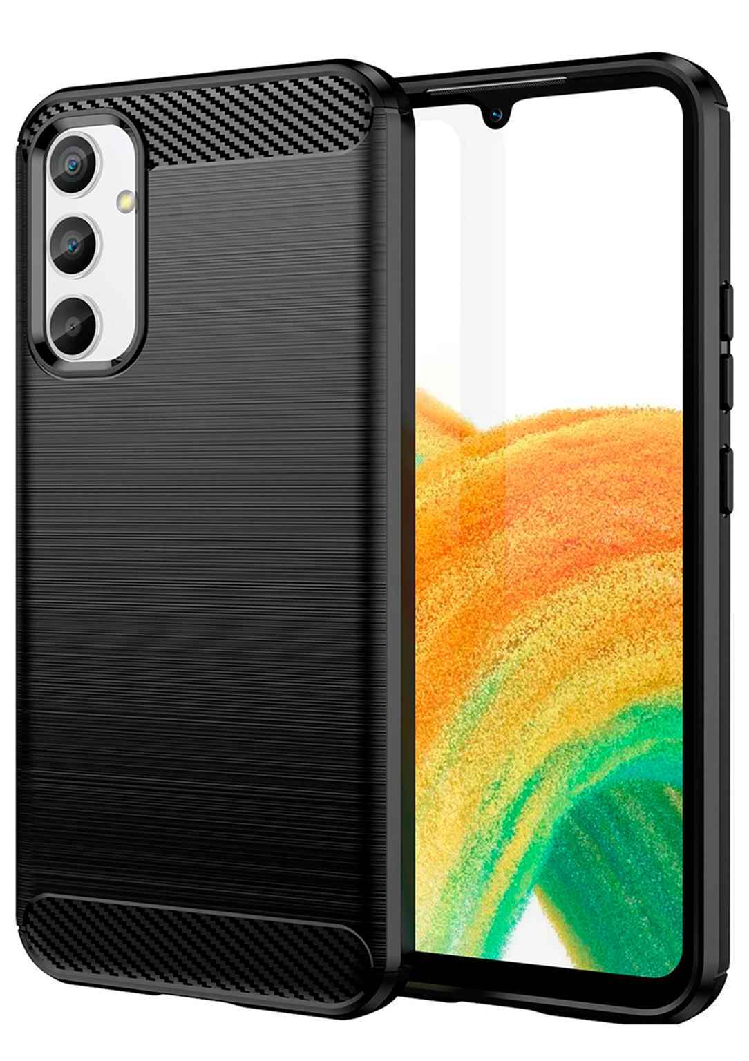 Удобный чехол для Samsung Galaxy A34 5G с дизайном Dünn Schutzhülle Carbon Alu