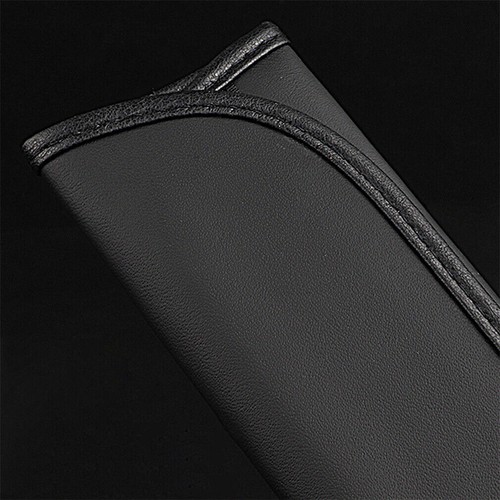 2PC Black Leather Car Seat Belt Shoulder Pads Covers Cushion Protector For Mazda - Imagen 3 de 7