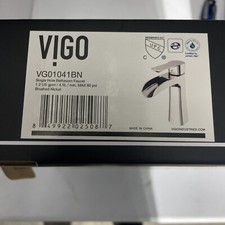 VIGO Single-Handle Single Hole Bathroom Faucet in Brushed Nickel