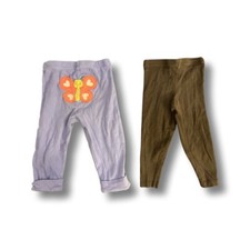 Baby Girl Size 18 Month Carter s Leggings, Butterfly, Purple, Brown,EUC