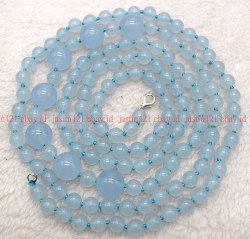 Collana Lunga Gioielli Gioielli Gemme Rotonde Originarie Multicolore Naturali 8+12mm 36-100" AAA - Foto 74 di 96