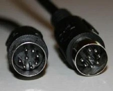 Din 8 (Large Din) 8 pin Male-Male 6 ft cable MIDI Size