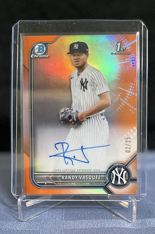 2022 RANDY VASQUEZ BOWMAN 1ST CHROME ORANGE AUTO 02/25