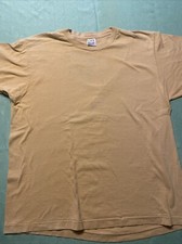 Vintage Single Stitch Sand Color T Shirt Fruit Of The Loom Made In USA size XL