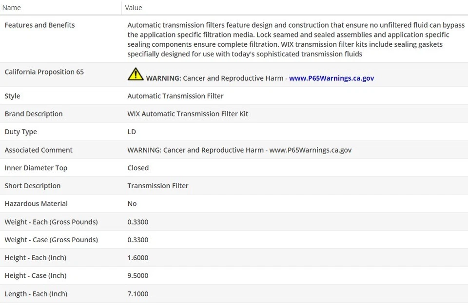 OEM Type Oil Filter WIX for BUICK SPORTWAGON 1964-1965 V8-4.9L - Image 3 of 4