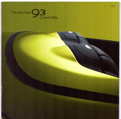 Saab 9-3 Convertible 2003-04 UK Market Sales Brochure Linear Vector Aero