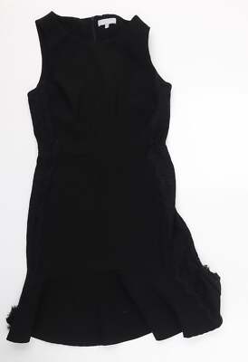 Red Herring Damen schwarz Polyester Passform & Fackel Größe 10 runder Ausschnitt