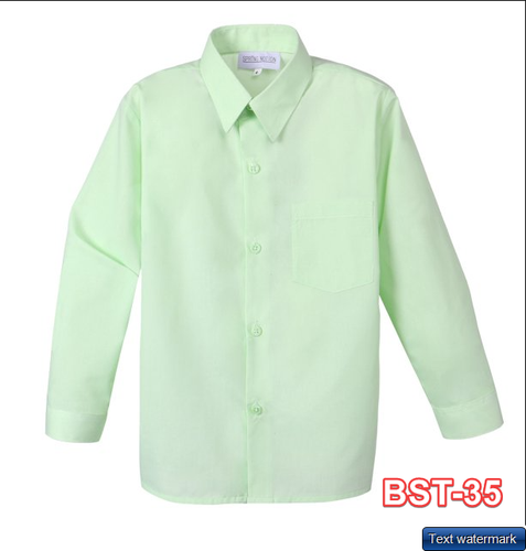 Long Sleeve Dress Shirt 4T Pastel Green 