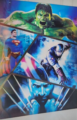 3d holographic Lenticular Marvel Vs. DC posters!! Crossover!       