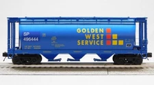 MTH PREMIER GOLDEN WEST SERVICE (SOUTHERN PACIFIC) 3 BAY CYLINDRICAL HOPPER CAR